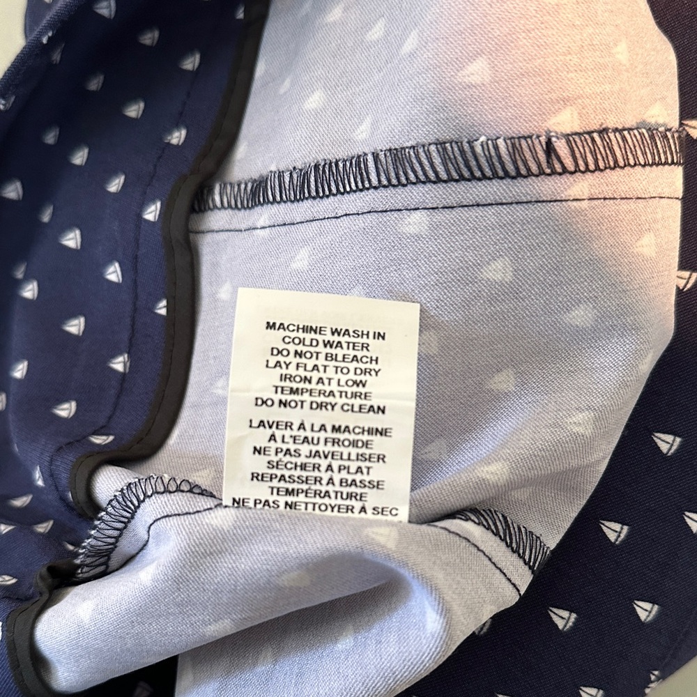 Margaret M Dark Blue Midi Skirt with Sailboat Pattern - Picture 9 of 9